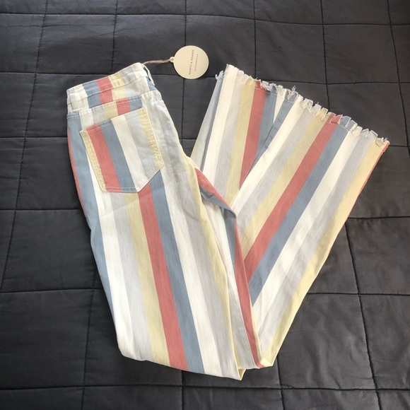 Stripped Flare Jeans - Picture 2 of 8